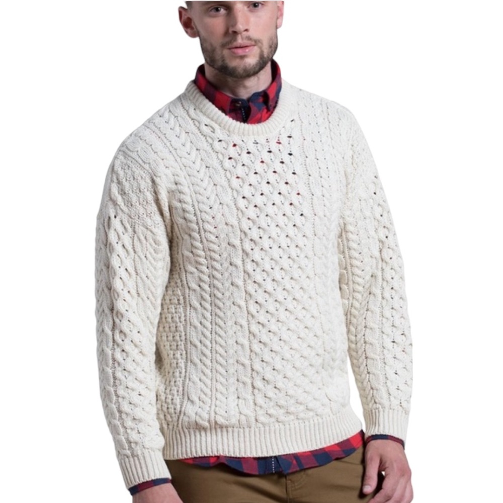 Rue Saint Patrick Merino Wool Crewneck Sweater Made in Ireland